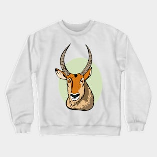 Defassa Waterbuck Head Retro Crewneck Sweatshirt